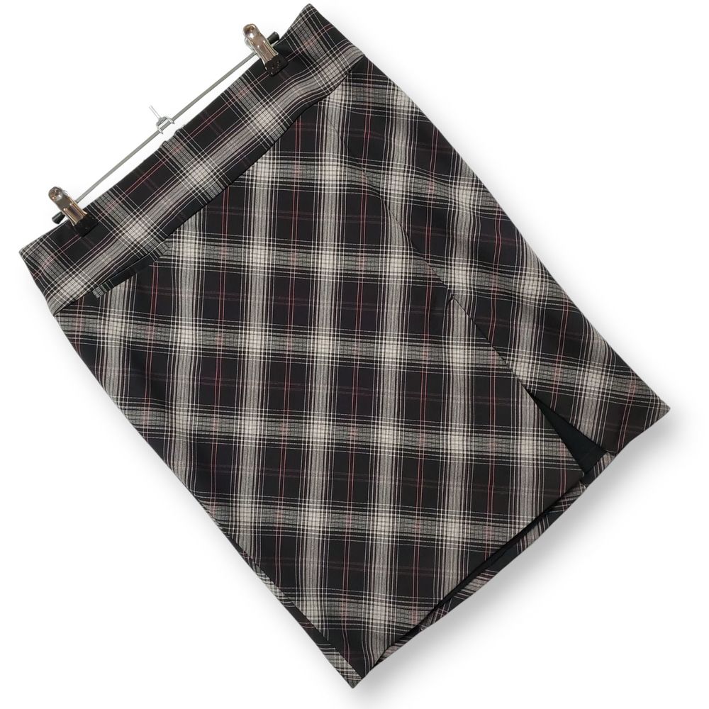 Plaid Black and White Women's Skirt